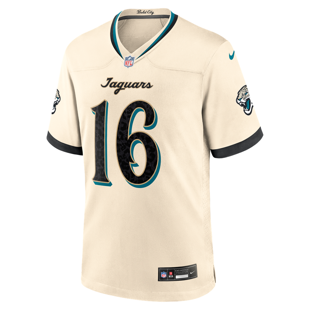 Jacksonville Jaguars Trevor Lawrence Natural 2026 Rivalries Collection Game Jersey product image 6, provided for visual