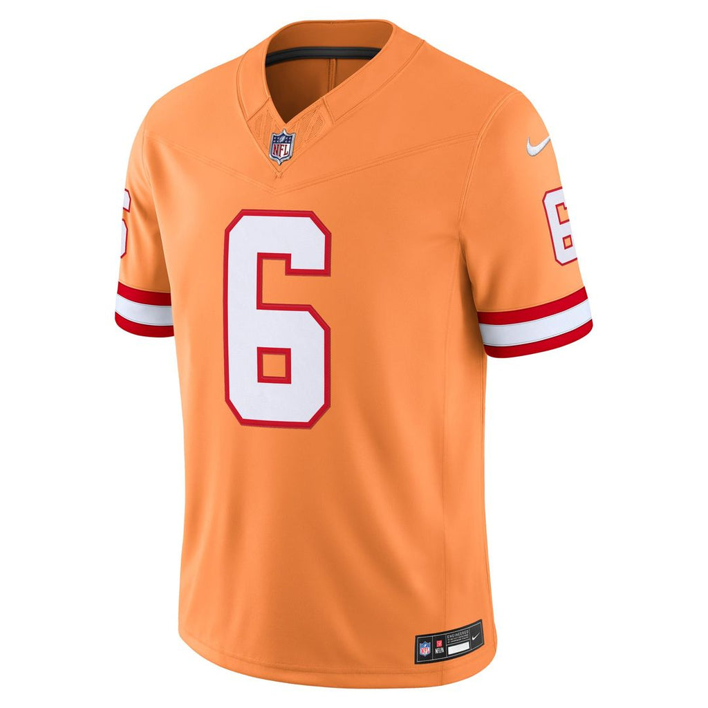 Tampa Bay Buccaneers Baker Mayfield Creamsicle Alternate Vapor F.U.S.E. Stitched Limited Jersey product image 2, provided