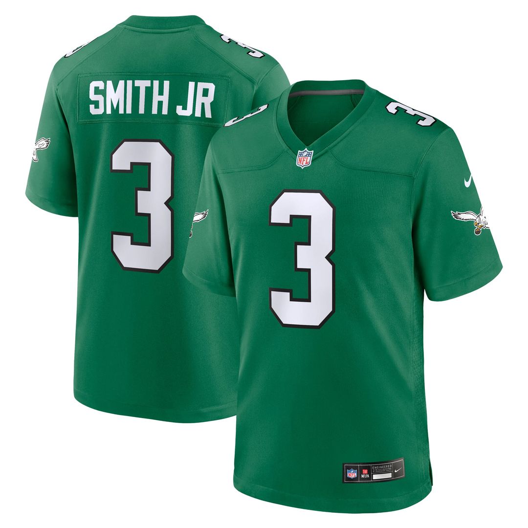 Philadelphia Eagles Nolan Smith Kelly Green Alternate Game Jersey product image 1, provided for visual reference and product