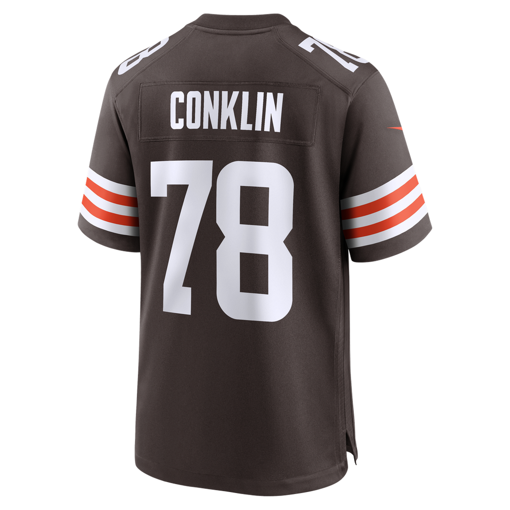 Cleveland Browns Jack Conklin Brown Team Game Jersey product image 3, provided for visual reference and product detail review