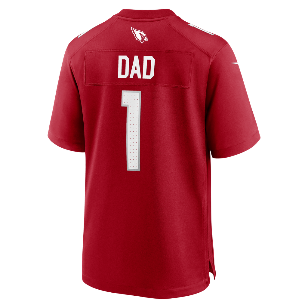 Arizona Cardinals Number 1 Dad Cardinal Game Jersey product image 3, provided for visual reference and product detail review