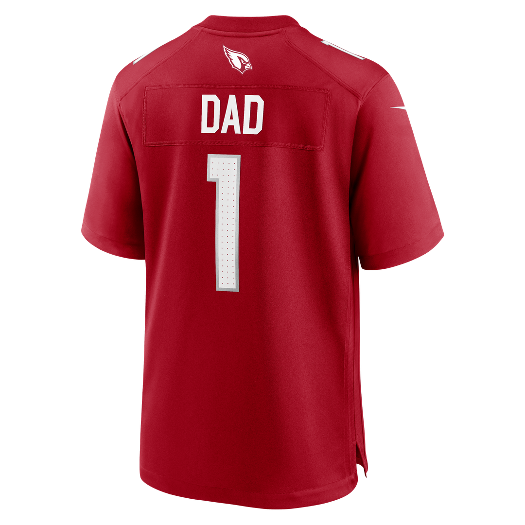 Arizona Cardinals Number 1 Dad Cardinal Game Jersey product image 3, provided for visual reference and product detail review