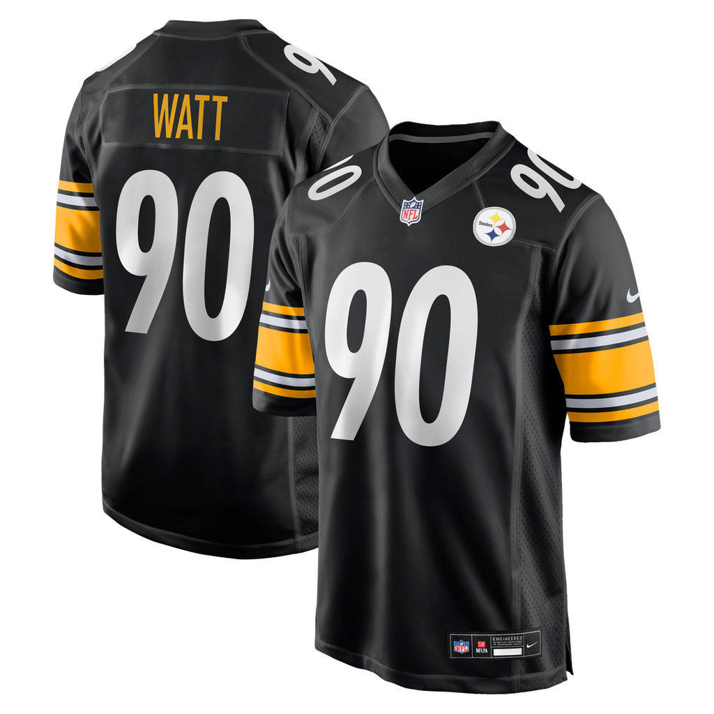 Pittsburgh Steelers T.J. Watt Black Game Jersey product image 1, provided for visual reference and product detail review
