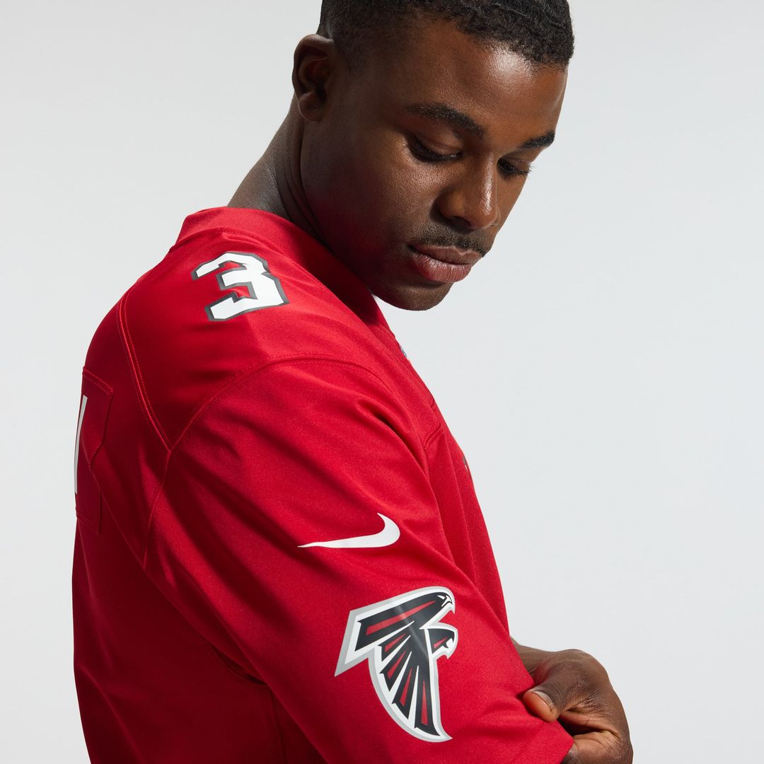 Atlanta Falcons Jessie Bates III White Game Jersey product image 24, provided for visual reference and product detail review