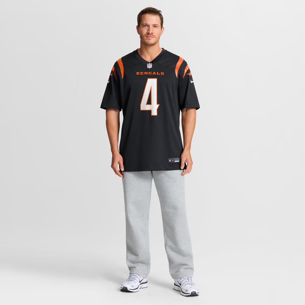 Cincinnati Bengals Sean Clifford Black Team Game Jersey product image 7, provided for visual reference and product detail