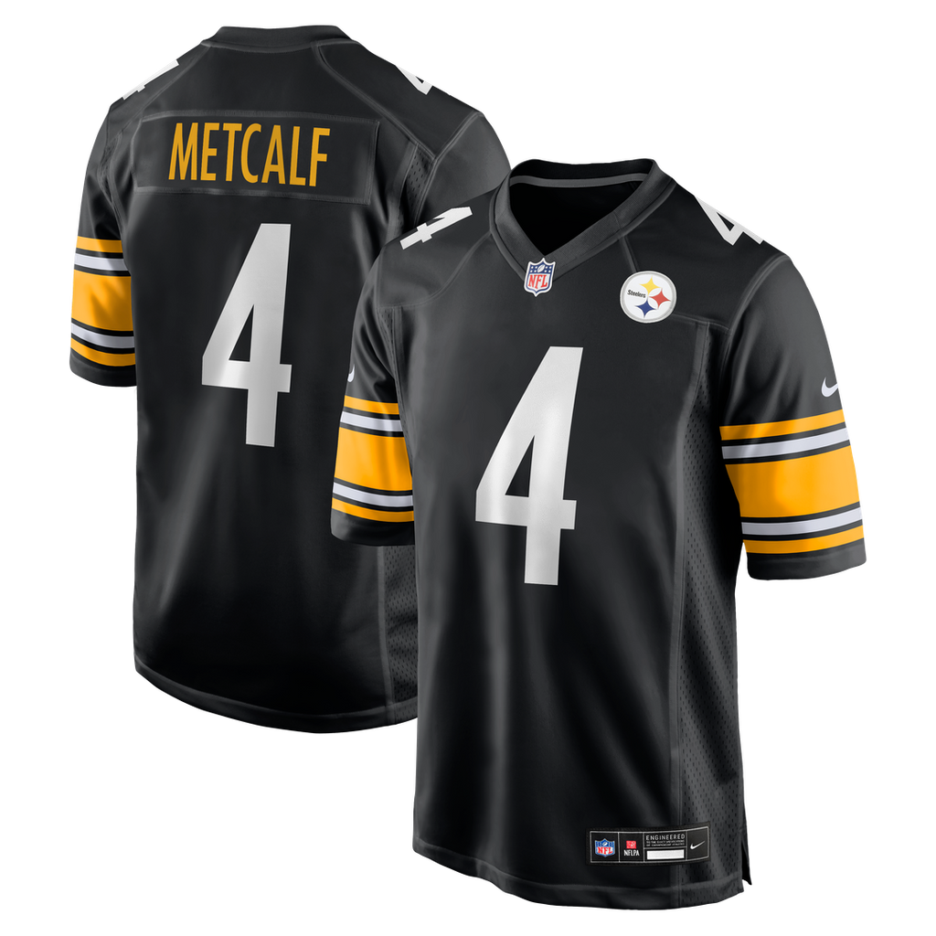 Pittsburgh Steelers DK Metcalf Black Game Player Jersey product image 1, provided for visual reference and product detail