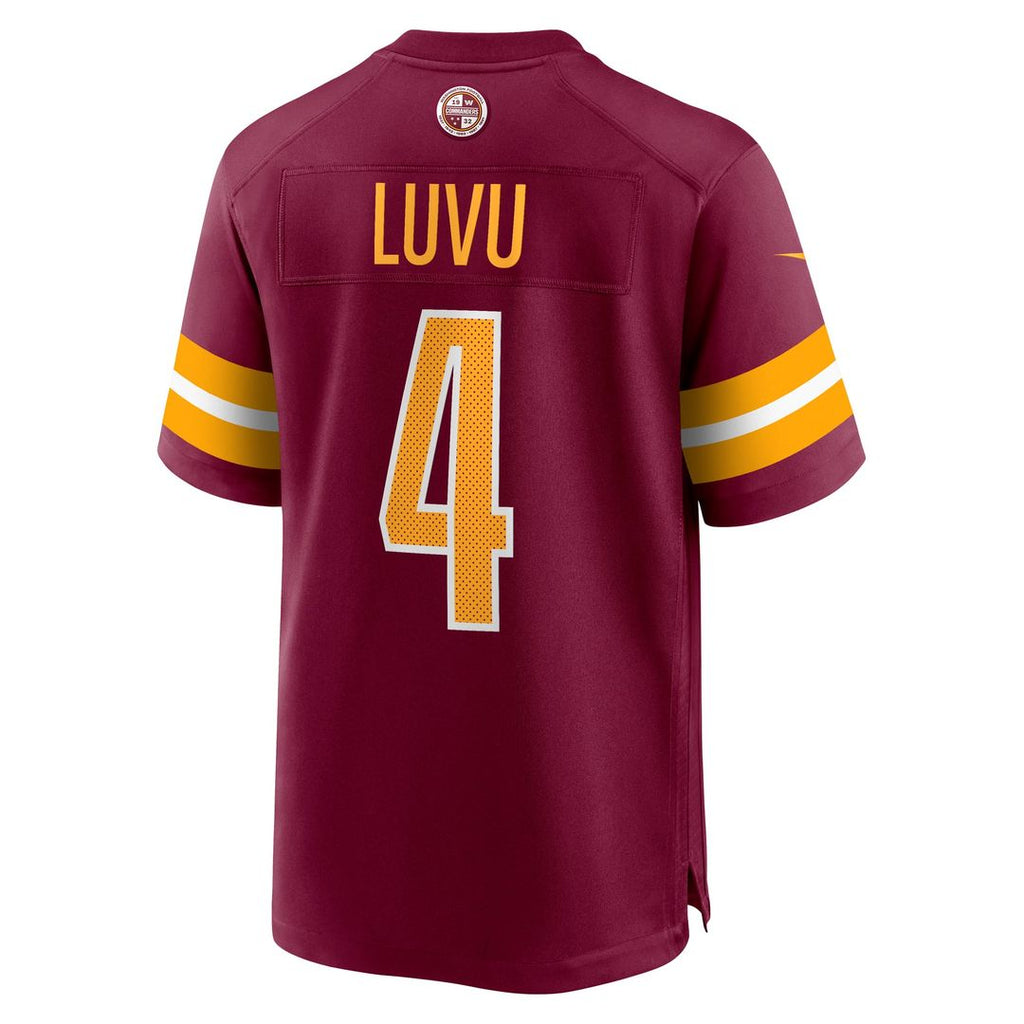 Washington Commanders Frankie Luvu Burgundy Game Jersey product image 3, provided for visual reference and product detail