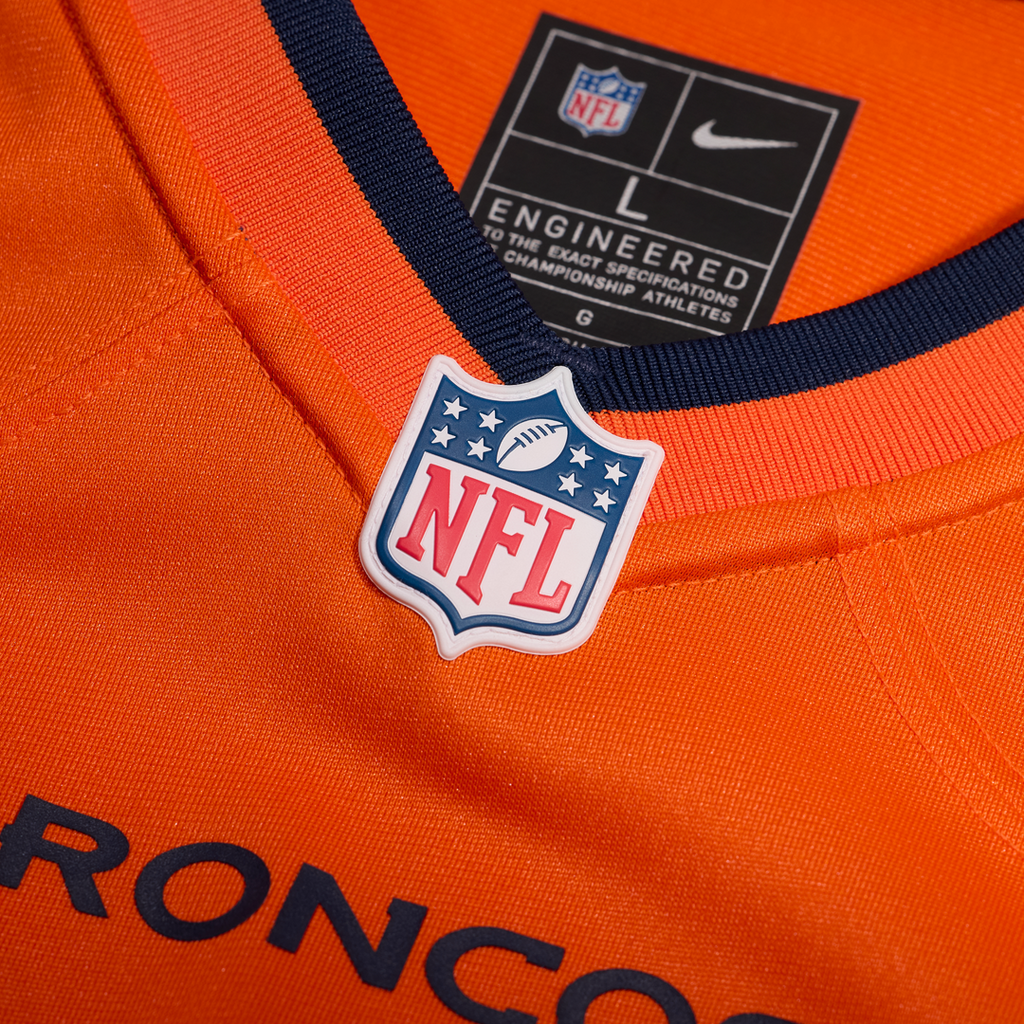 Denver Broncos Marques Cox Orange Team Game Jersey product image 4, provided for visual reference and product detail review