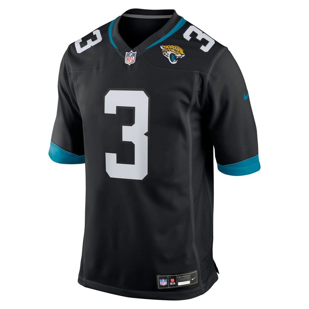Jacksonville Jaguars Jakobi Meyers Black Alternate Game Jersey product image 2, provided for visual reference and product