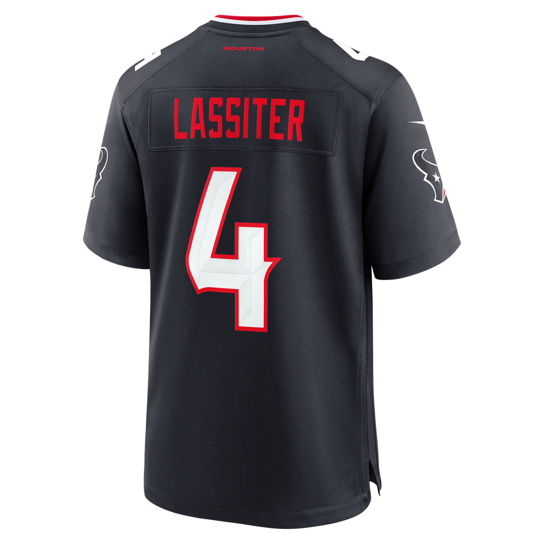 Houston Texans Kamari Lassiter Navy Team Game Jersey product image 3, provided for visual reference and product detail review