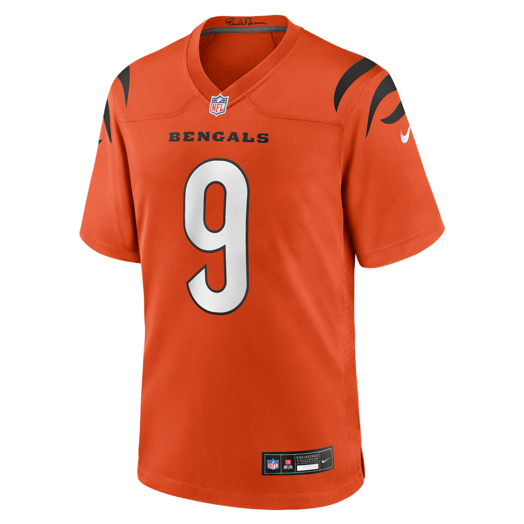 Cincinnati Bengals Joe Burrow Black Player Game Jersey product image 32, provided for visual reference and product detail