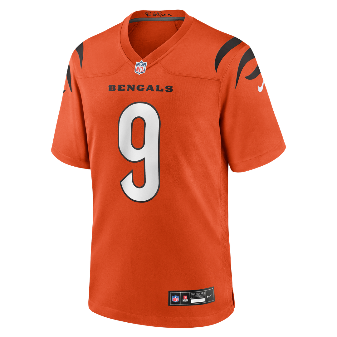 Cincinnati Bengals Joe Burrow Black Player Game Jersey product image 32, provided for visual reference and product detail