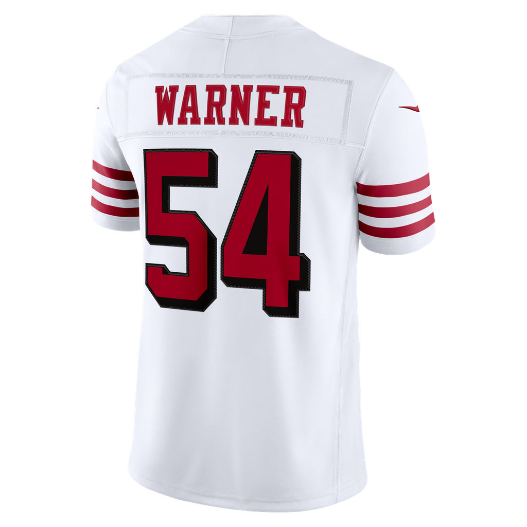 San Francisco 49ers Fred Warner White Alternate Vapor F.U.S.E. Stitched Limited Jersey product image 3, provided for visual