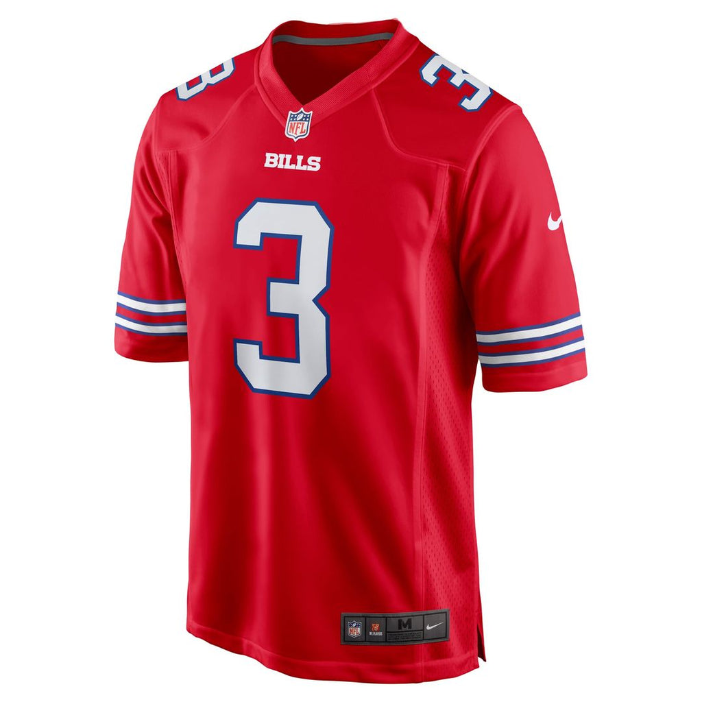 Buffalo Bills Damar Hamlin Red Alternate Game Jersey product image 2, provided for visual reference and product detail review
