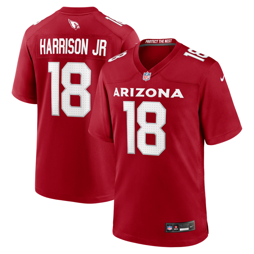 Arizona Cardinals Marvin Harrison Jr. Cardinal Player Game Jersey product image 1, provided for visual reference and product