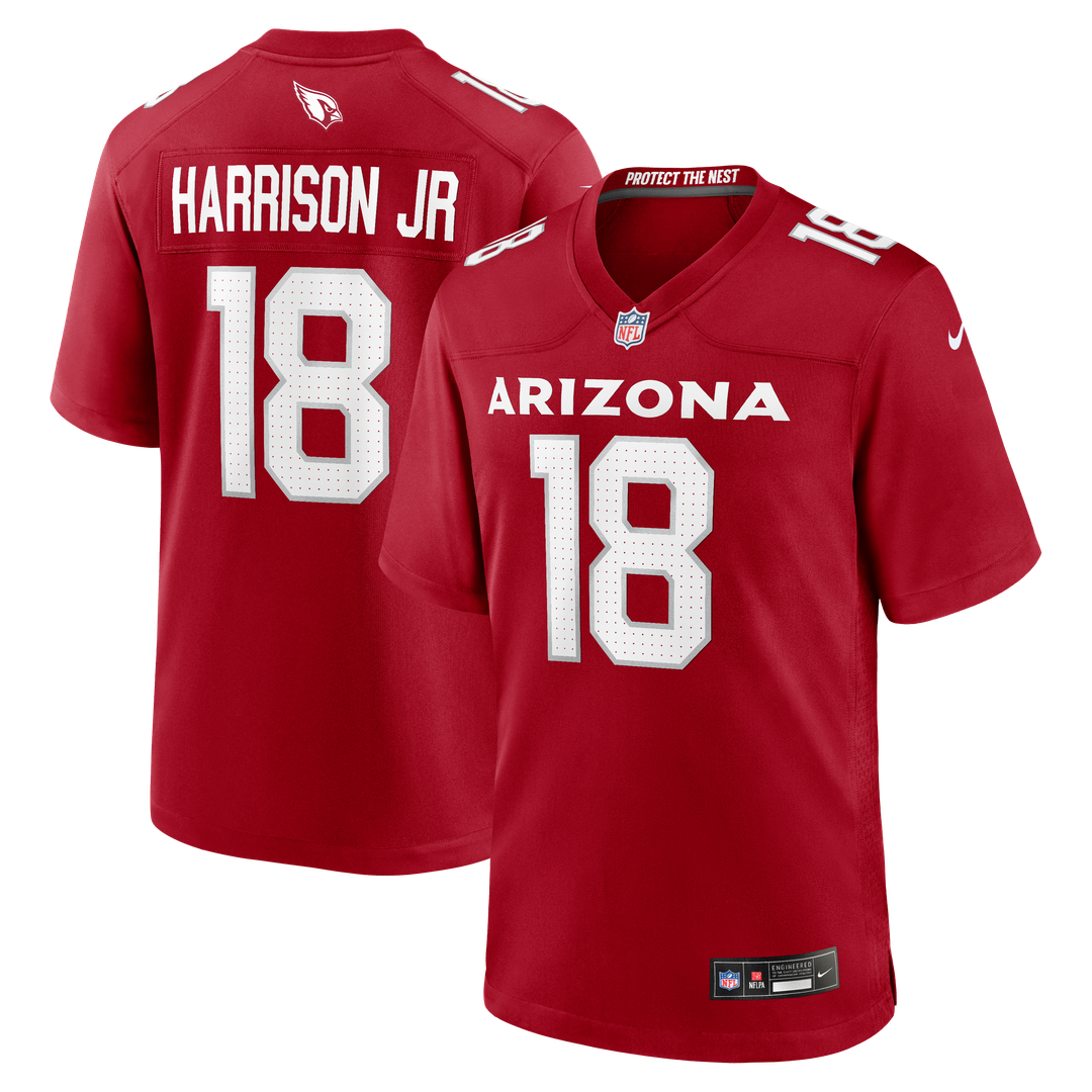 Arizona Cardinals Marvin Harrison Jr. Cardinal Player Game Jersey product image 1, provided for visual reference and product