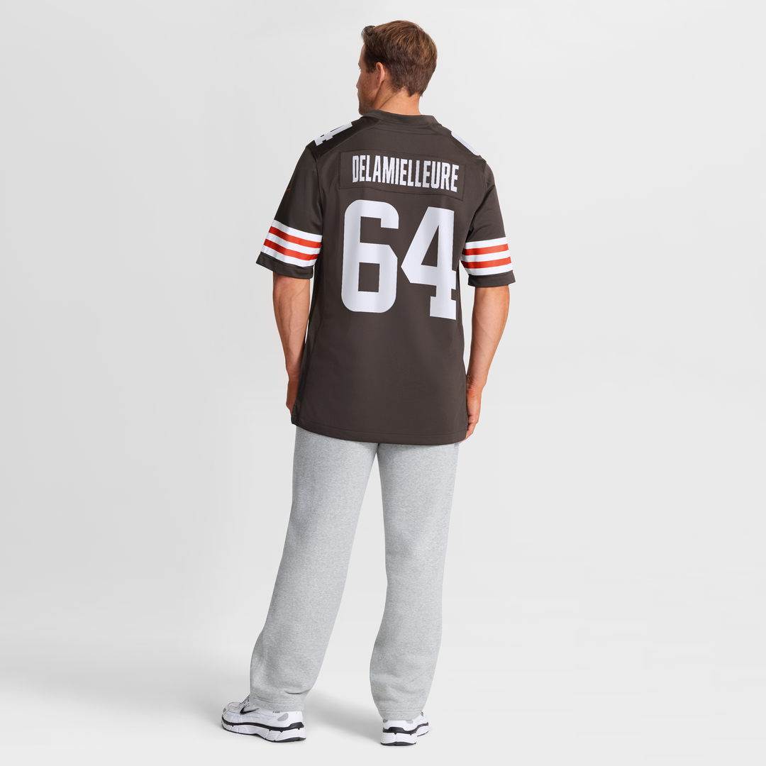 Cleveland Browns Joe DeLamielleure Brown Game Retired Player Jersey product image 8, provided for visual reference and