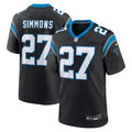 Carolina Panthers Isaiah Simmons Black Team Game Jersey product image 1, provided for visual reference and product detail