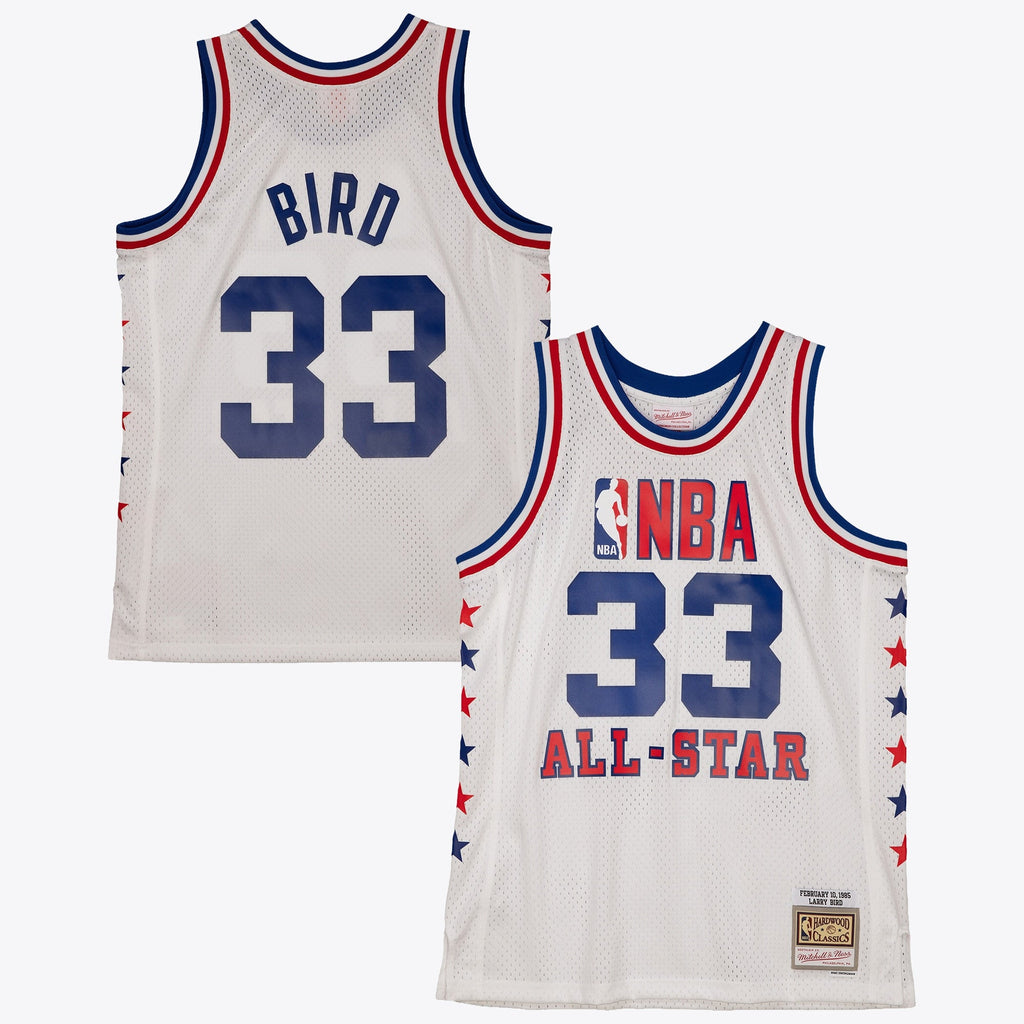 Larry Bird Boston Celtics 1985 All-Star Authentic Swingman Jersey - White product image 1, provided for visual reference and