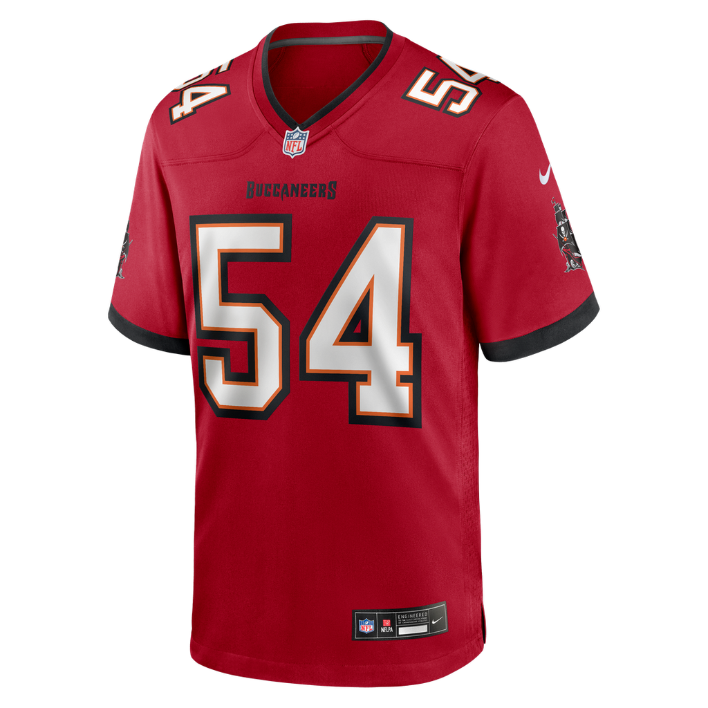 Tampa Bay Buccaneers Lavonte David Red Game Jersey product image 2, provided for visual reference and product detail review