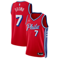 hiladelphia 76ers Brand Statement Edition Swingman Basketball Jersey - Red - Jaylen Brown - Unisex product image 1, provided