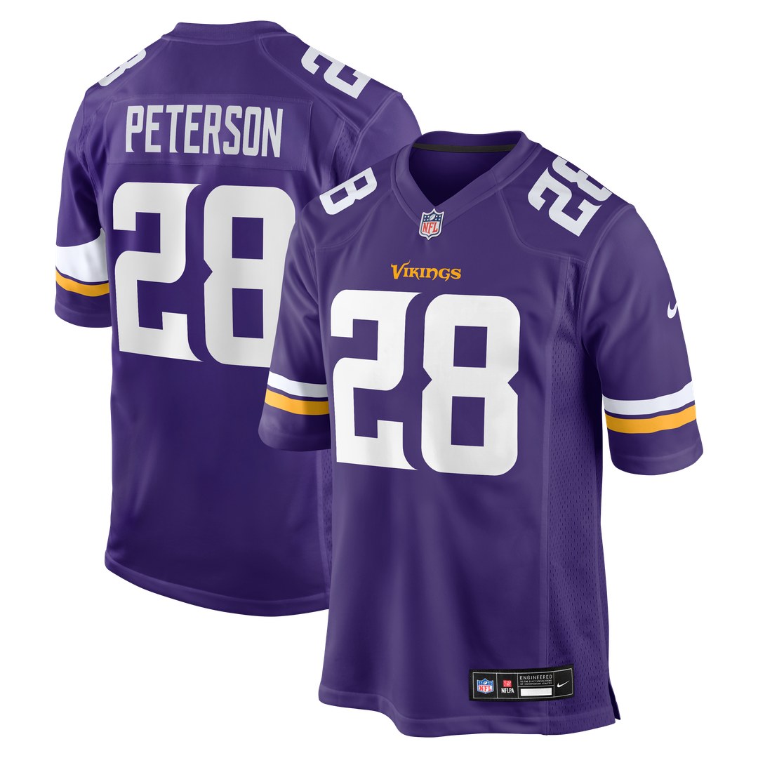 Minnesota Vikings Adrian Peterson Purple Team Retired Game Jersey product image 1, provided for visual reference and product