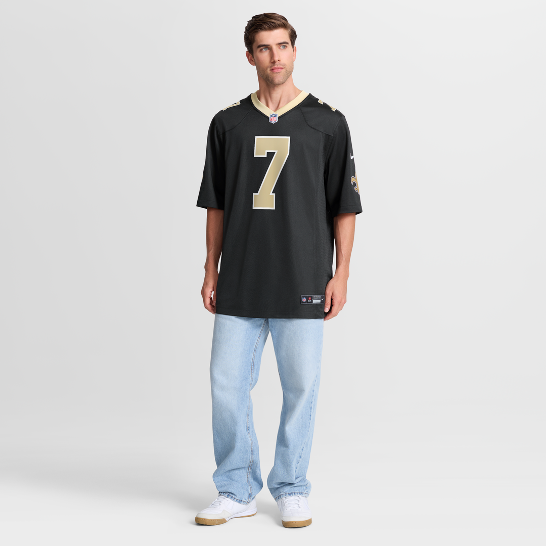 New Orleans Saints Morten Andersen Black Game Retired Player Jersey product image 7, provided for visual reference and