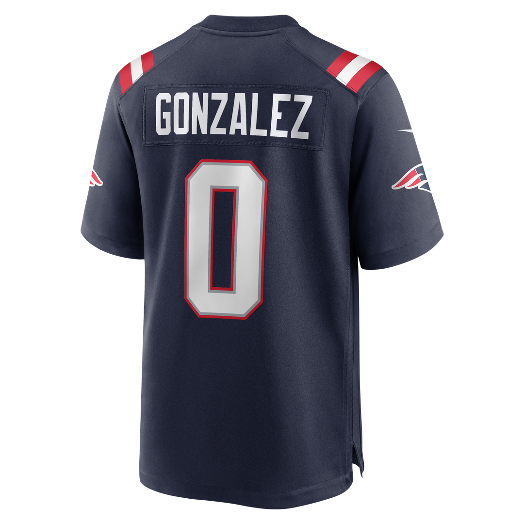 New England Patriots Christian Gonzalez White Game Jersey product image 29, provided for visual reference and product detail