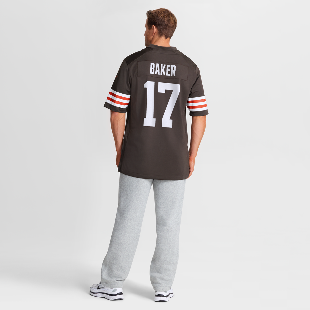 Cleveland Browns Jerome Baker Brown Team Game Jersey product image 8, provided for visual reference and product detail review