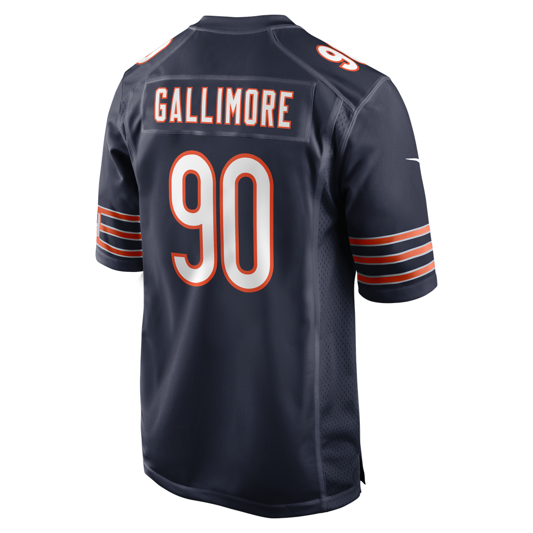 Chicago Bears Neville Gallimore Navy Team Game Jersey product image 3, provided for visual reference and product detail