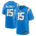 Los Angeles Chargers Ladd McConkey Powder Blue Player Game Jersey product image 1, provided for visual reference and product