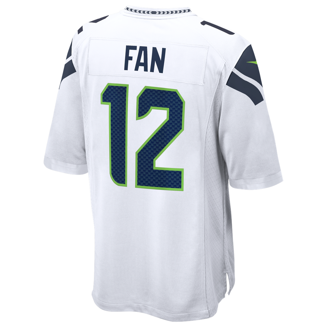Seattle Seahawks 12s White Game Jersey product image 6, provided for visual reference and product detail review