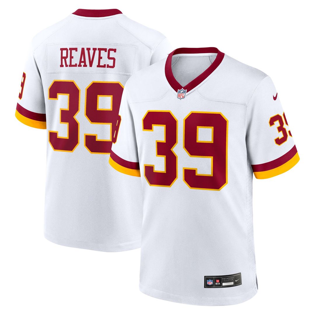 Washington Commanders Jeremy Reaves White Game Super Bowl Era Jersey product image 1, provided for visual reference and