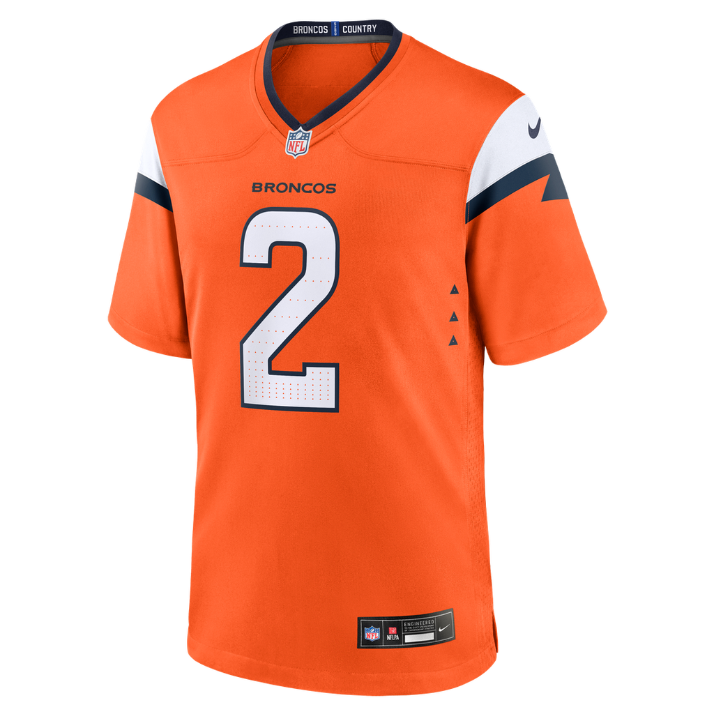 Denver Broncos Patrick Surtain II Orange Team Game Jersey product image 6, provided for visual reference and product detail