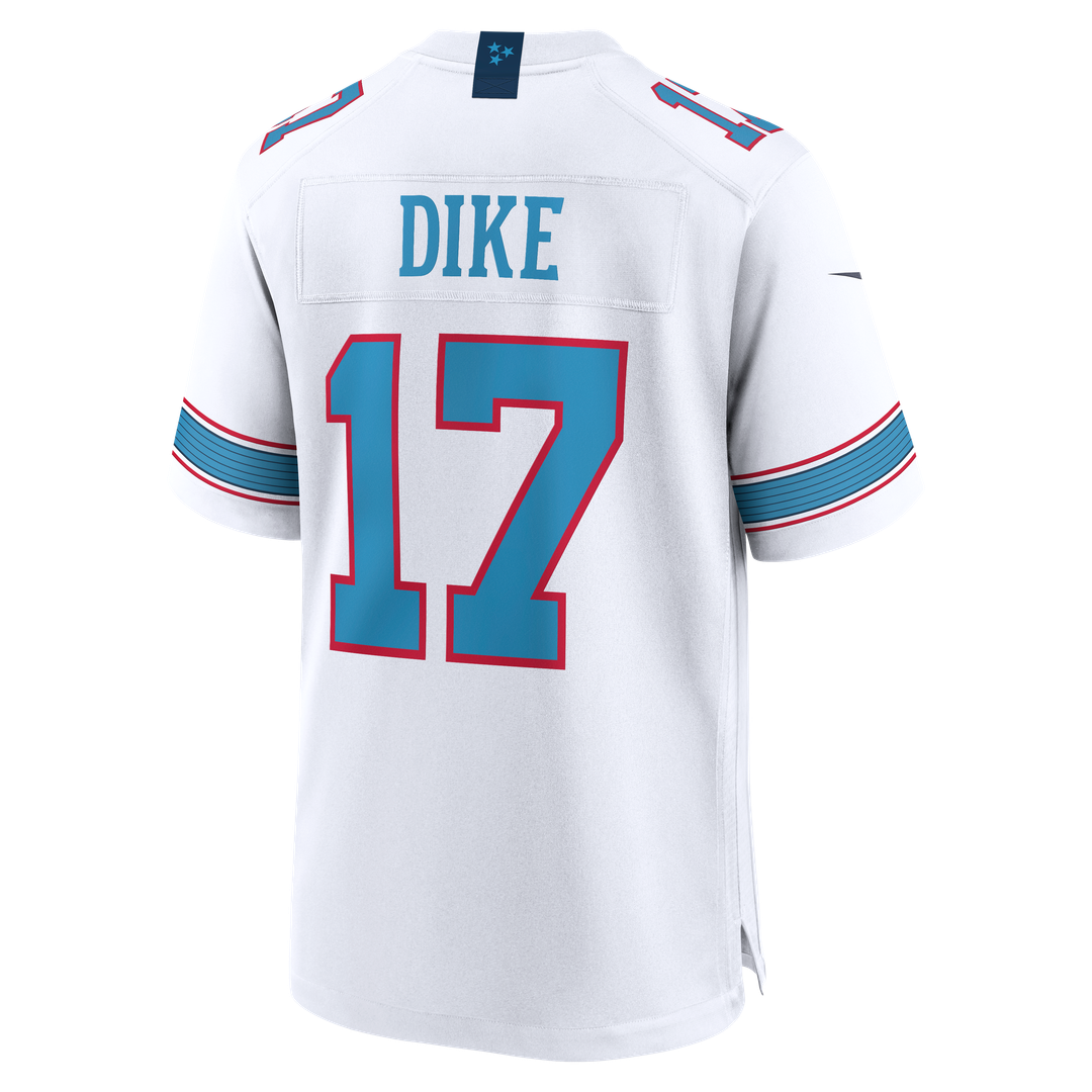 Tennessee Titans Chimere Dike White Game Jersey product image 3, provided for visual reference and product detail review