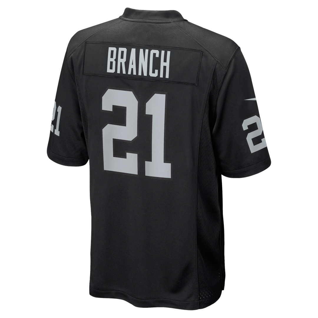 Las Vegas Raiders Cliff Branch Black Retired Player Game Jersey product image 3, provided for visual reference and product