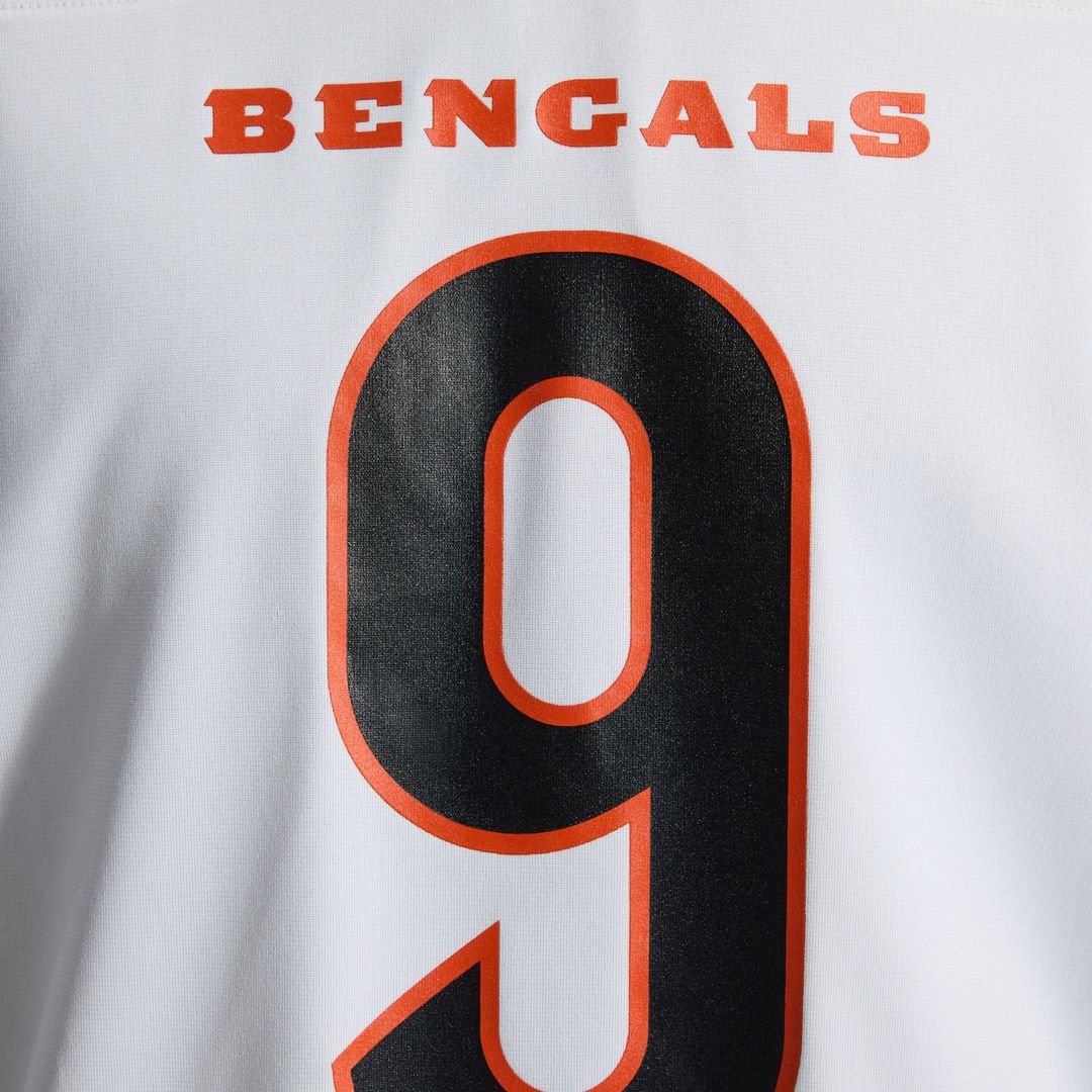 Cincinnati Bengals Joe Burrow Orange Alternate Game Jersey product image 37, provided for visual reference and product