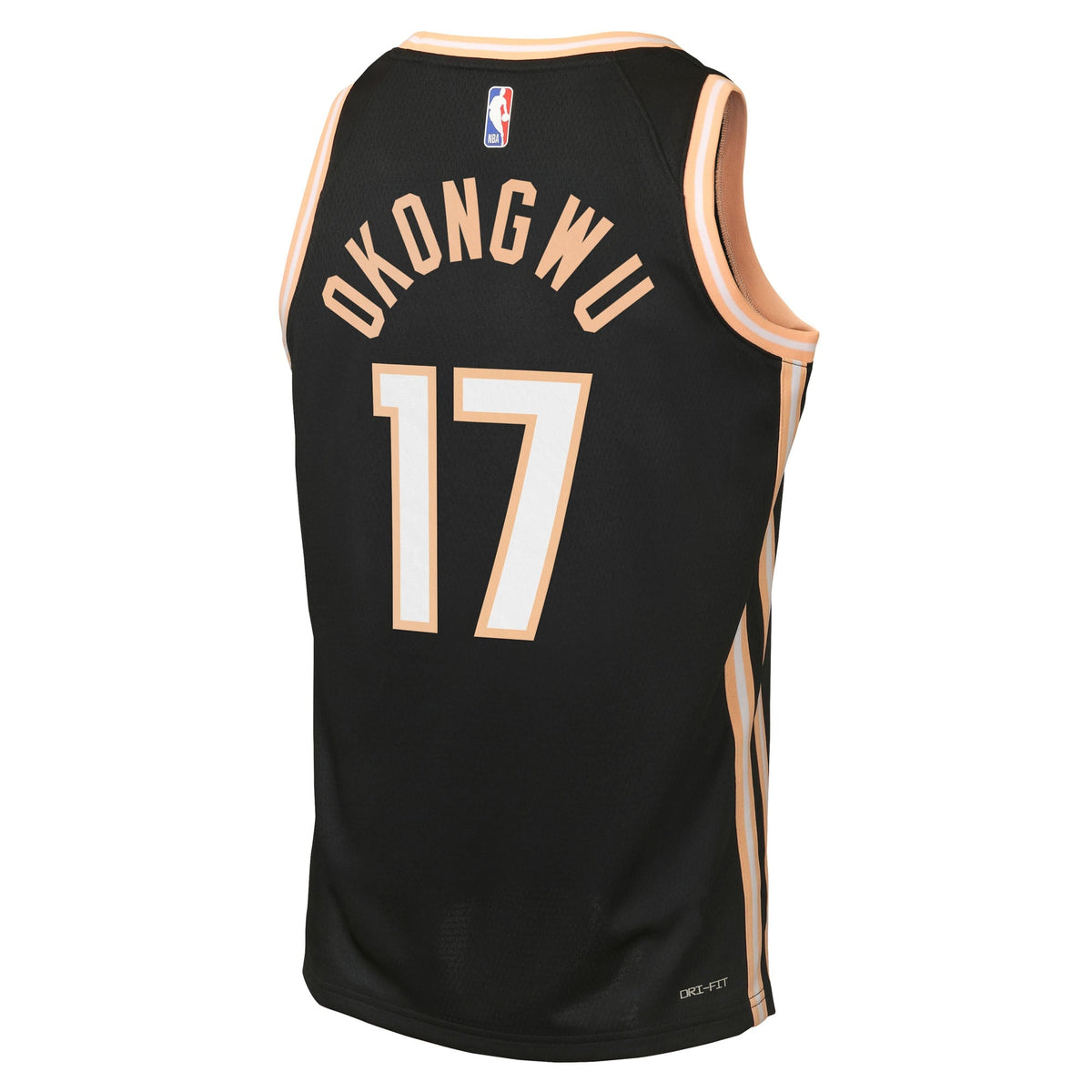 Onyeka Okongwu Atlanta Hawks 2025/26 City Edition Swingman Jersey - Black - Youth product image 4, provided for visual