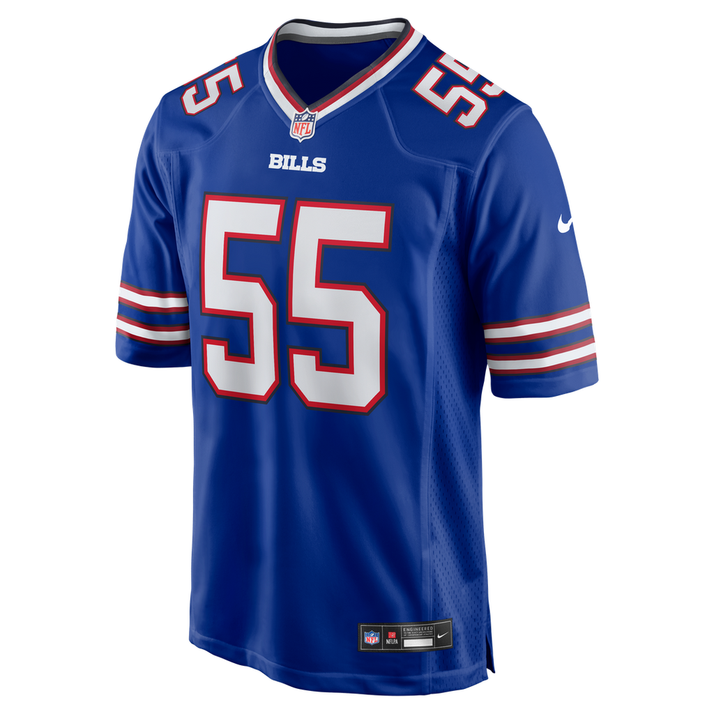 Buffalo Bills Michael Hoecht Royal Team Game Jersey product image 2, provided for visual reference and product detail review