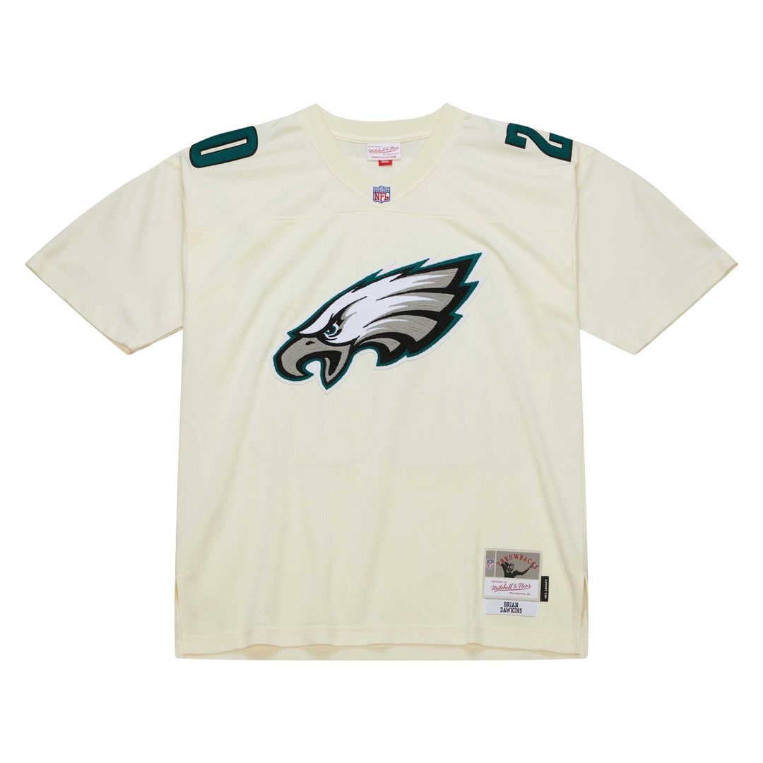 Philadelphia Eagles Brian Dawkins Cream Chainstitch Legacy Jersey product image 2, provided for visual reference and product