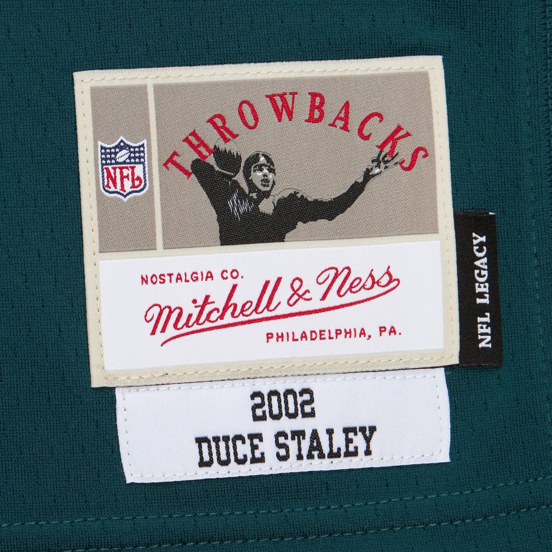 Philadelphia Eagles Duce Staley Midnight Green 2002 Legacy Replica Jersey product image 5, provided for visual reference and