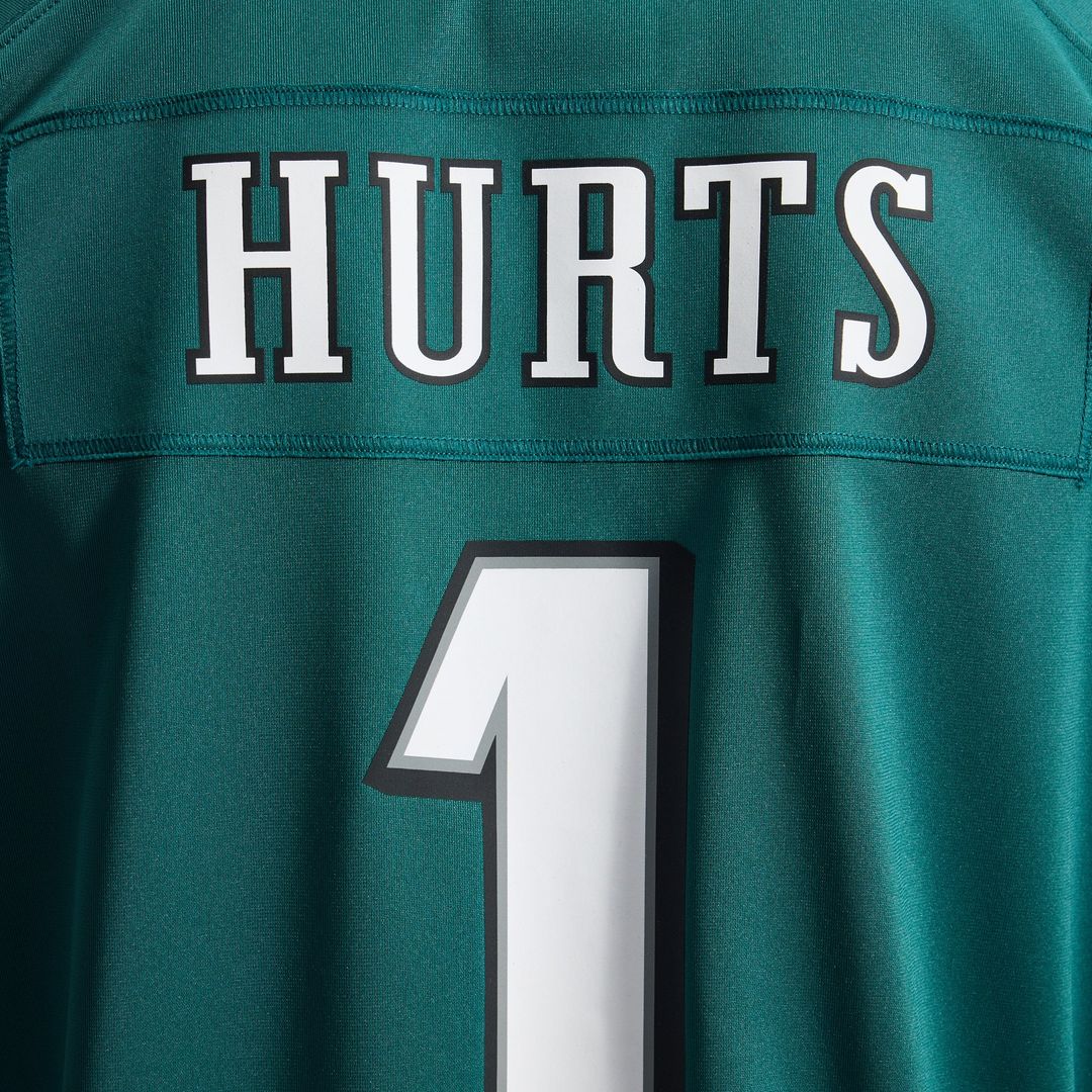 Philadelphia Eagles Jalen Hurts Midnight Green Team Game Jersey product image 25, provided for visual reference and product