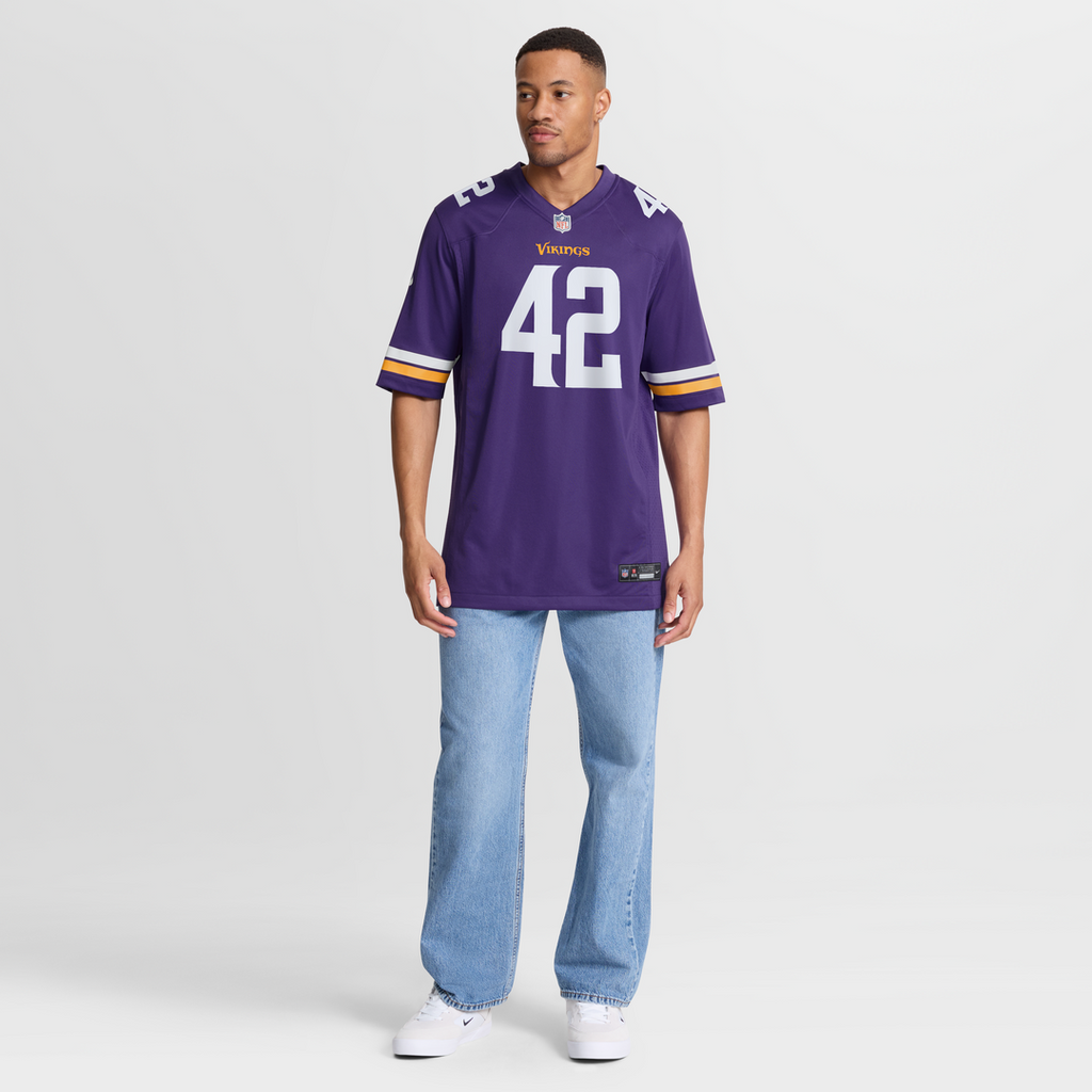 Minnesota Vikings Andrew DePaola Purple Game Jersey product image 7, provided for visual reference and product detail review