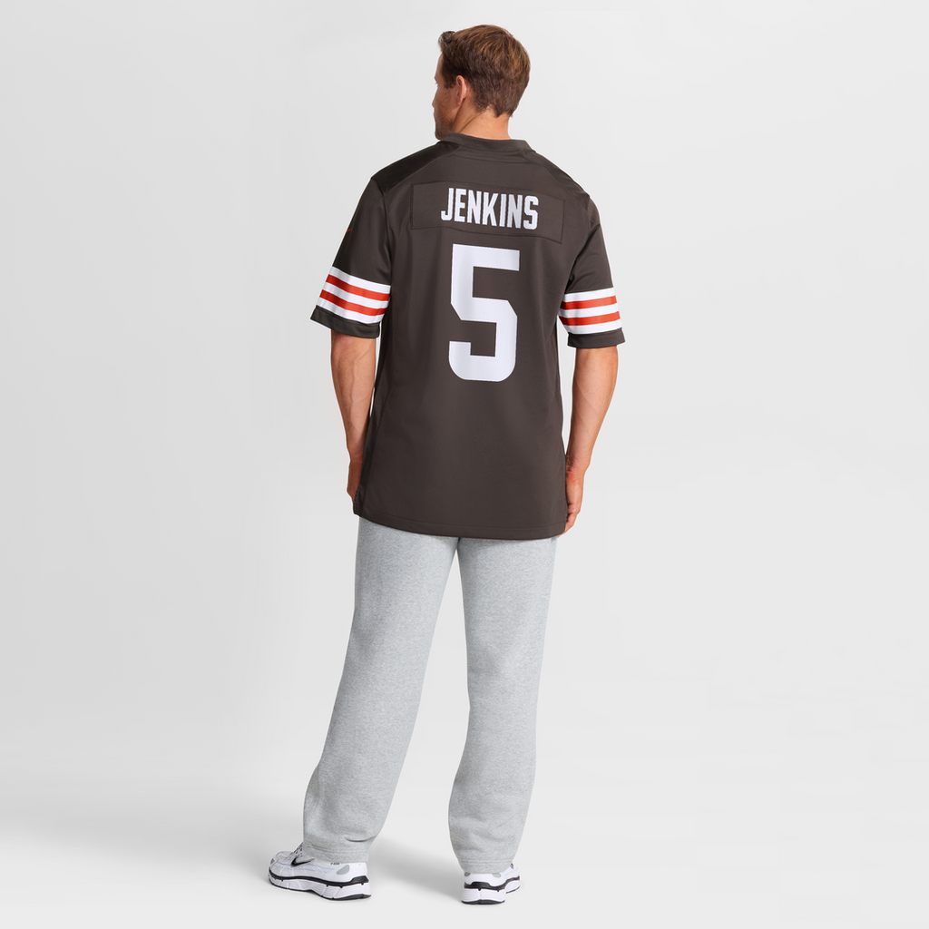 Cleveland Browns Rayshawn Jenkins Brown Team Game Jersey product image 8, provided for visual reference and product detail