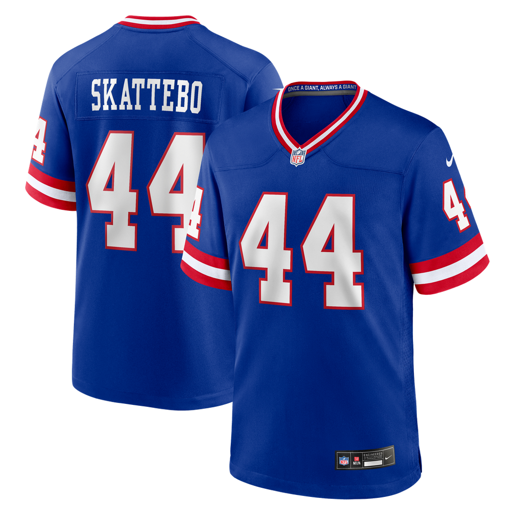New York Giants Cam Skattebo Royal Alternate 2 Legacy Game Jersey product image 1, provided for visual reference and product