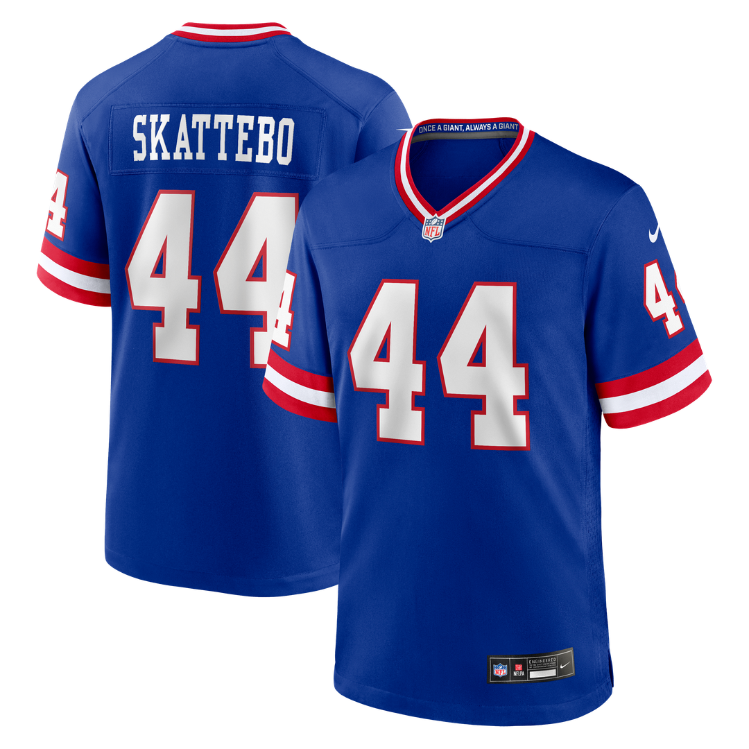 New York Giants Cam Skattebo Royal Alternate 2 Legacy Game Jersey product image 1, provided for visual reference and product
