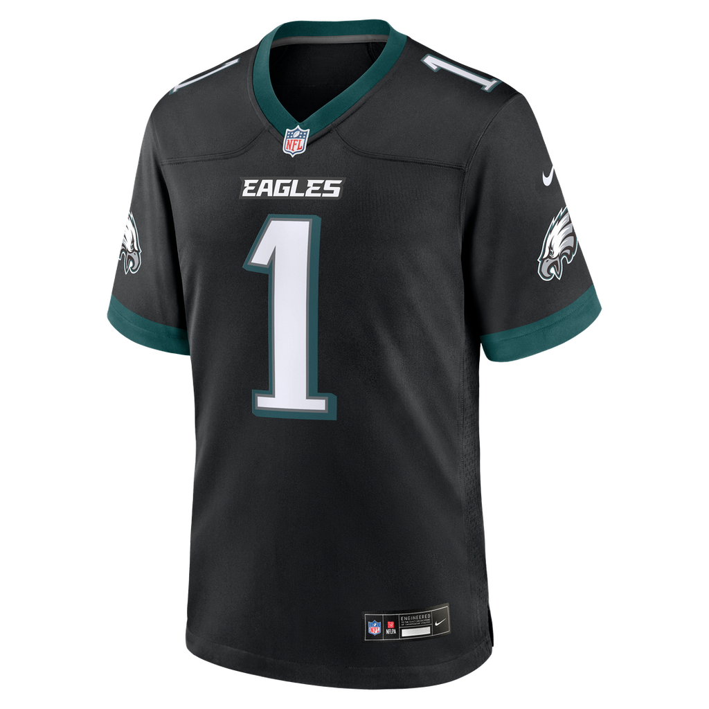 Philadelphia Eagles Jalen Hurts Midnight Green Team Game Jersey product image 32, provided for visual reference and product