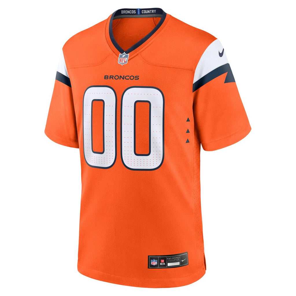 Denver Broncos Tyler Onyedim Orange Game Jersey product image 2, provided for visual reference and product detail review