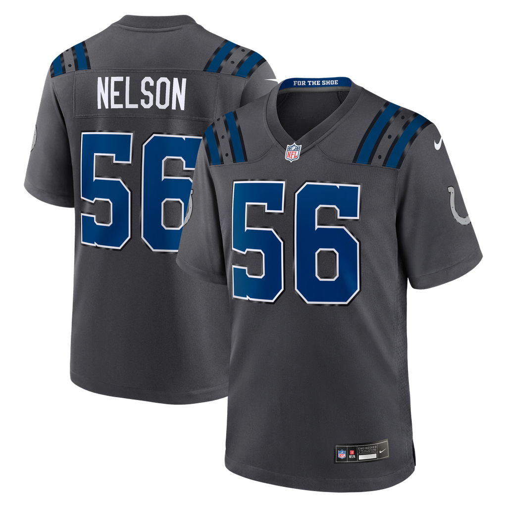 Indianapolis Colts Quenton Nelson Anthracite 2026 Rivalries Collection Game Jersey product image 1, provided for visual