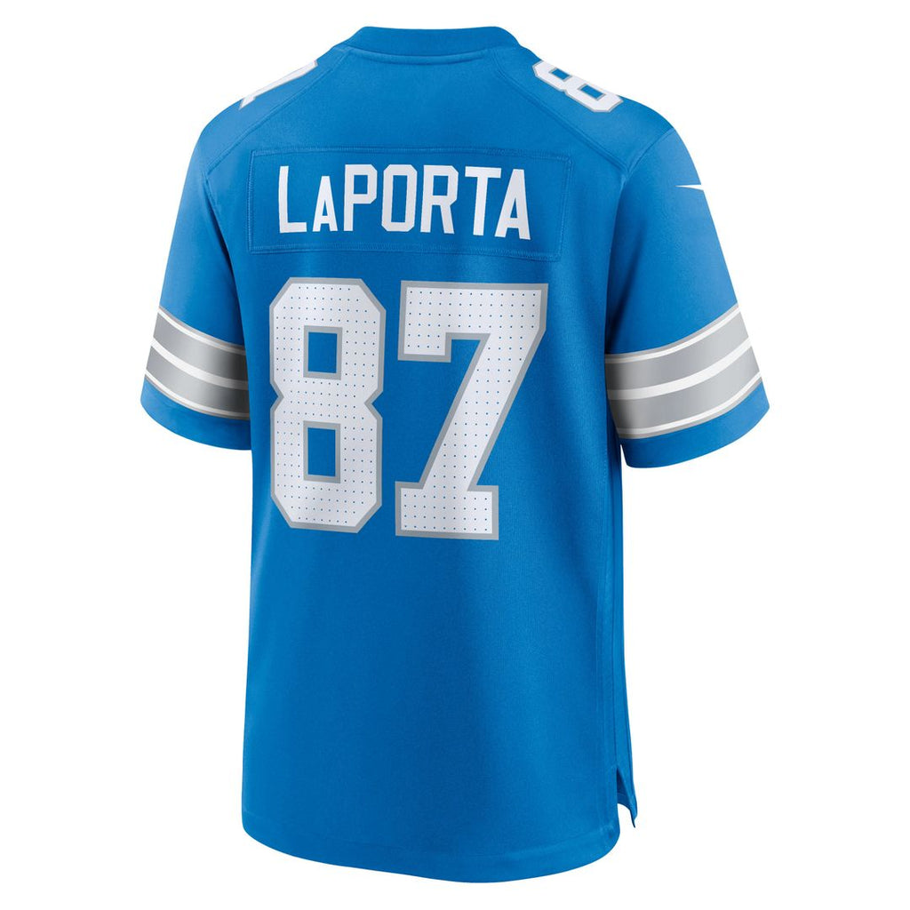 Detroit Lions Sam LaPorta White White Game Jersey product image 9, provided for visual reference and product detail review